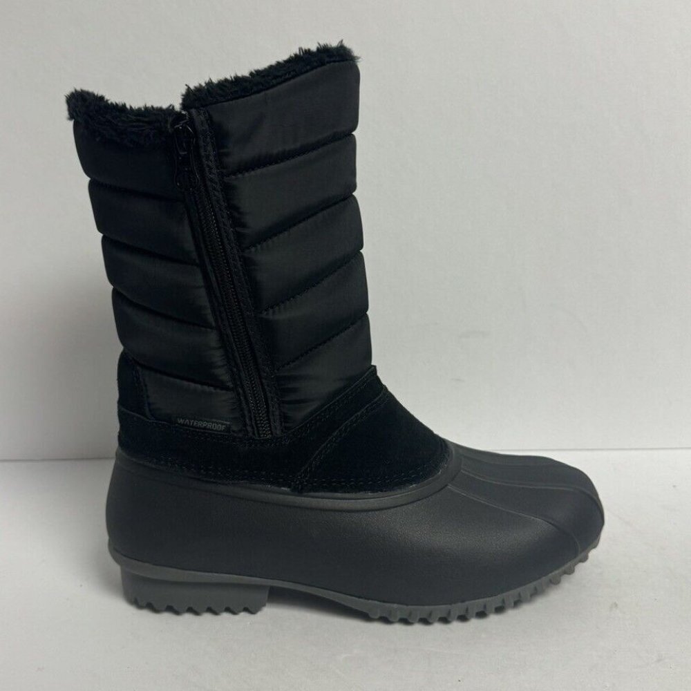 Propet Womens Illia Waterproof Boot Black Size 7 EE